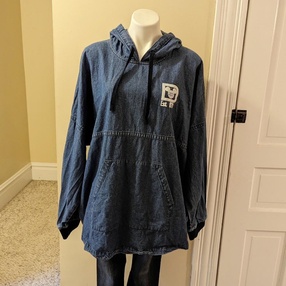 Walt Disney World denim hoodie spirit jersey size XL